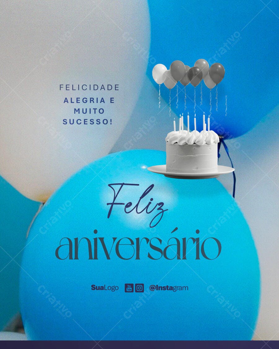 Flyer para Aniversário PSD Editável