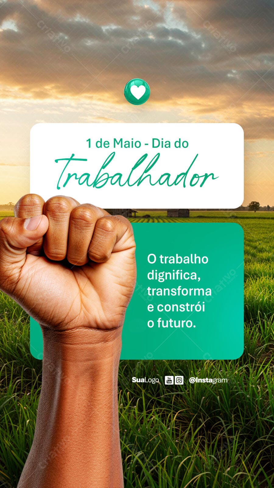 Story para o Dia do Trabalhador PSD Editável