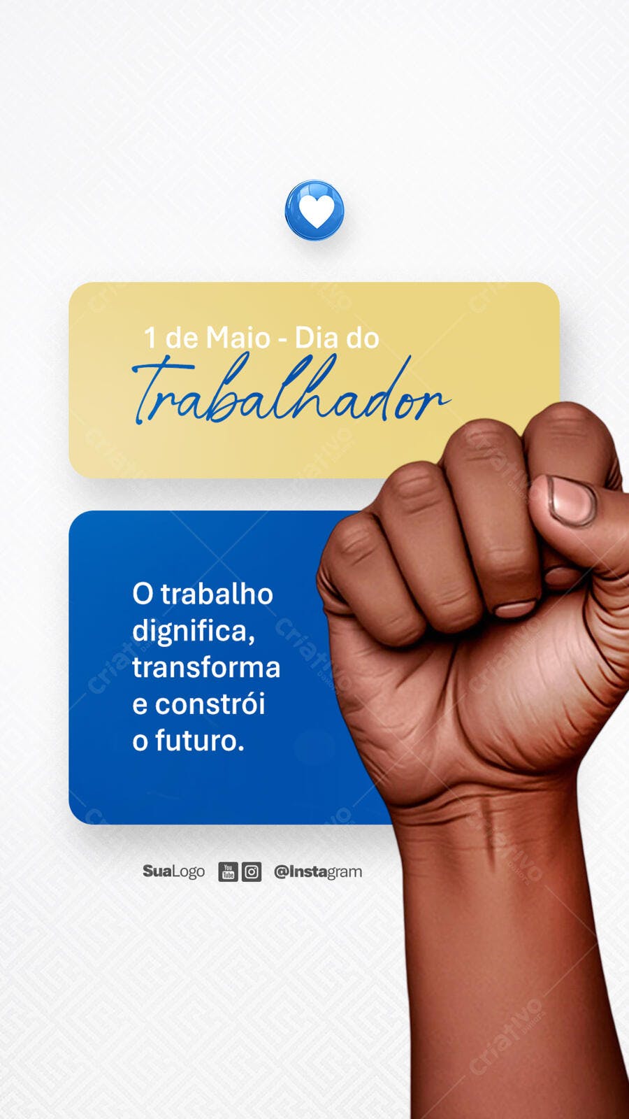 Post para Dia do Trabalhador PSD Editável