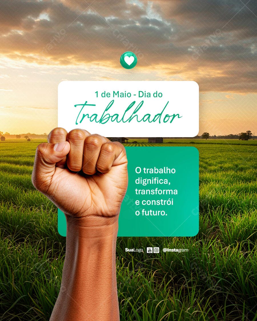 Flyer Dia do Trabalhador PSD Editável