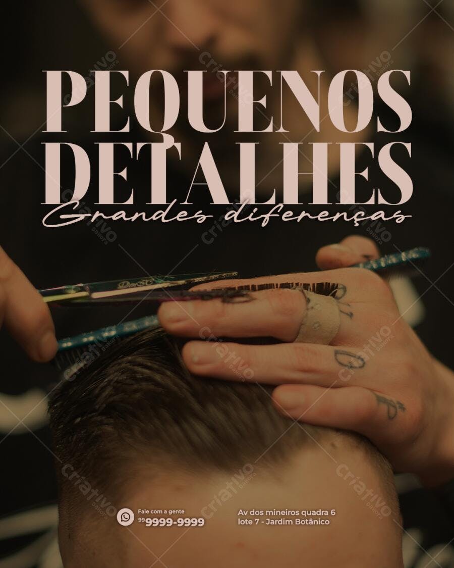 Flyer Barbeiro PSD Editável