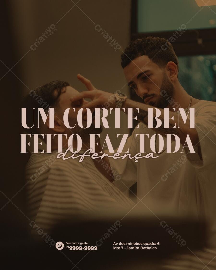 Flyer para Barbearia PSD Editável
