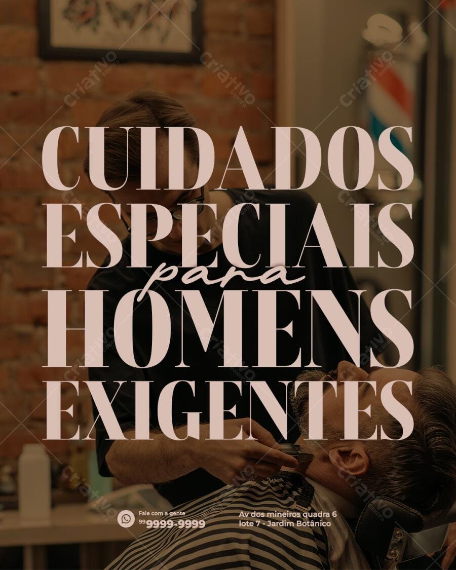 Flyer para Barbearia PSD Editável
