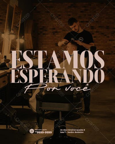 PSD Barbearia Estamos esperando por você