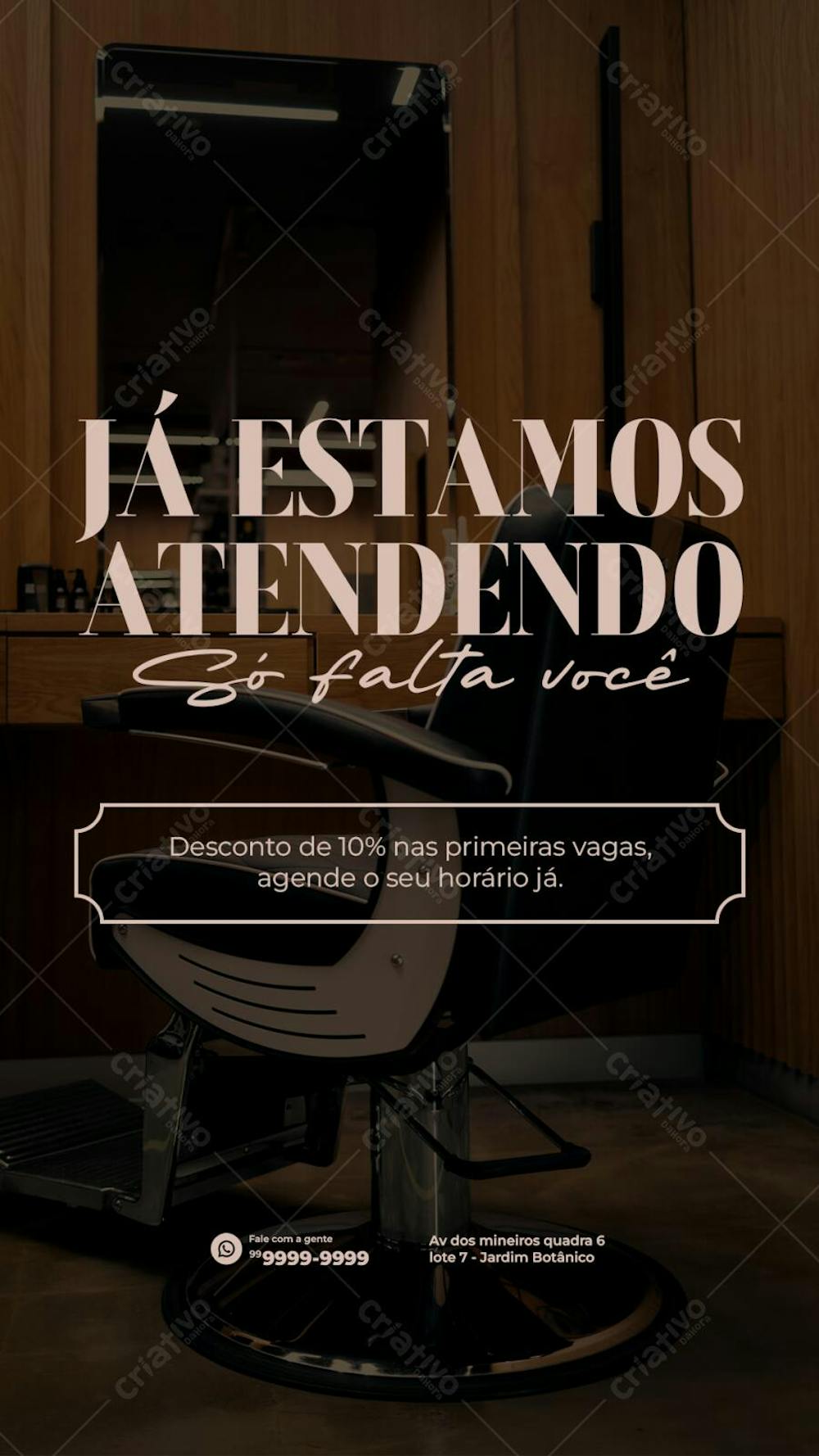 Já estamos atendendo, só falta você.