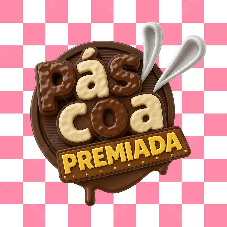 Logo Páscoa Premiada PNG com fundo transparente