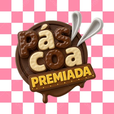 Selo 3D de Páscoa com tema de Oferta de Páscoa