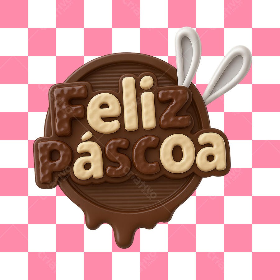 Banner Páscoa Feliz Páscoa PNG com fundo transparente