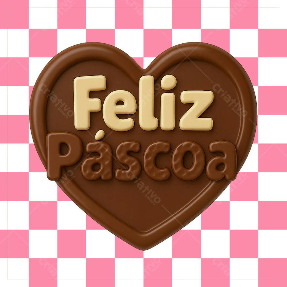 Selo 3D de Páscoa com tema de Oferta de Páscoa