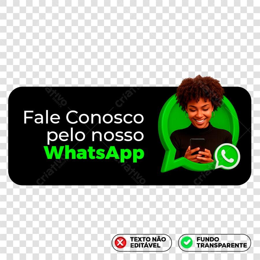 Banner WhatsApp PNG com fundo transparente