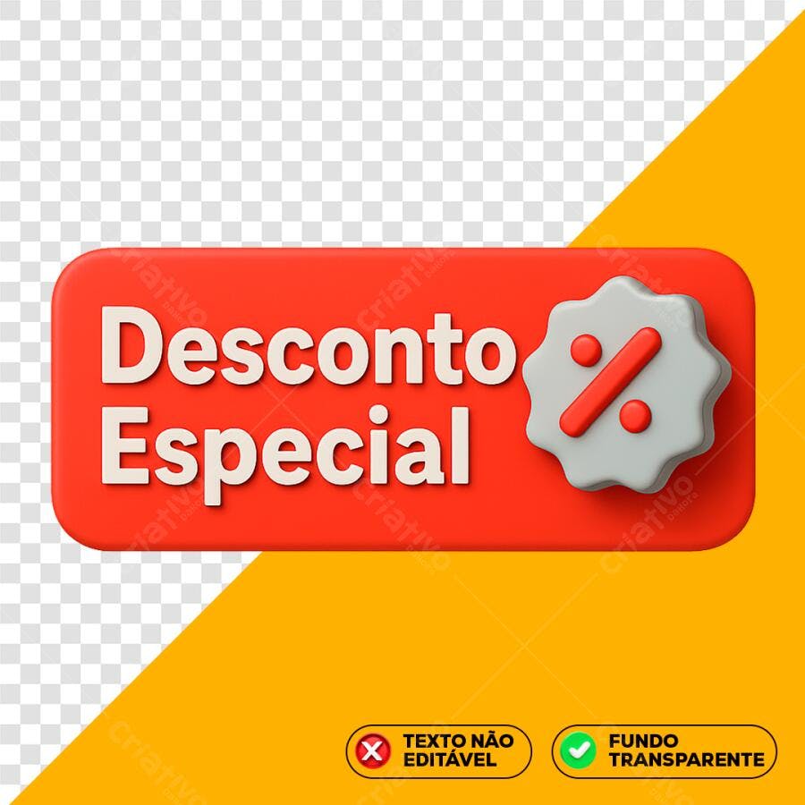 Banner Desconto Especial PNG com fundo transparente