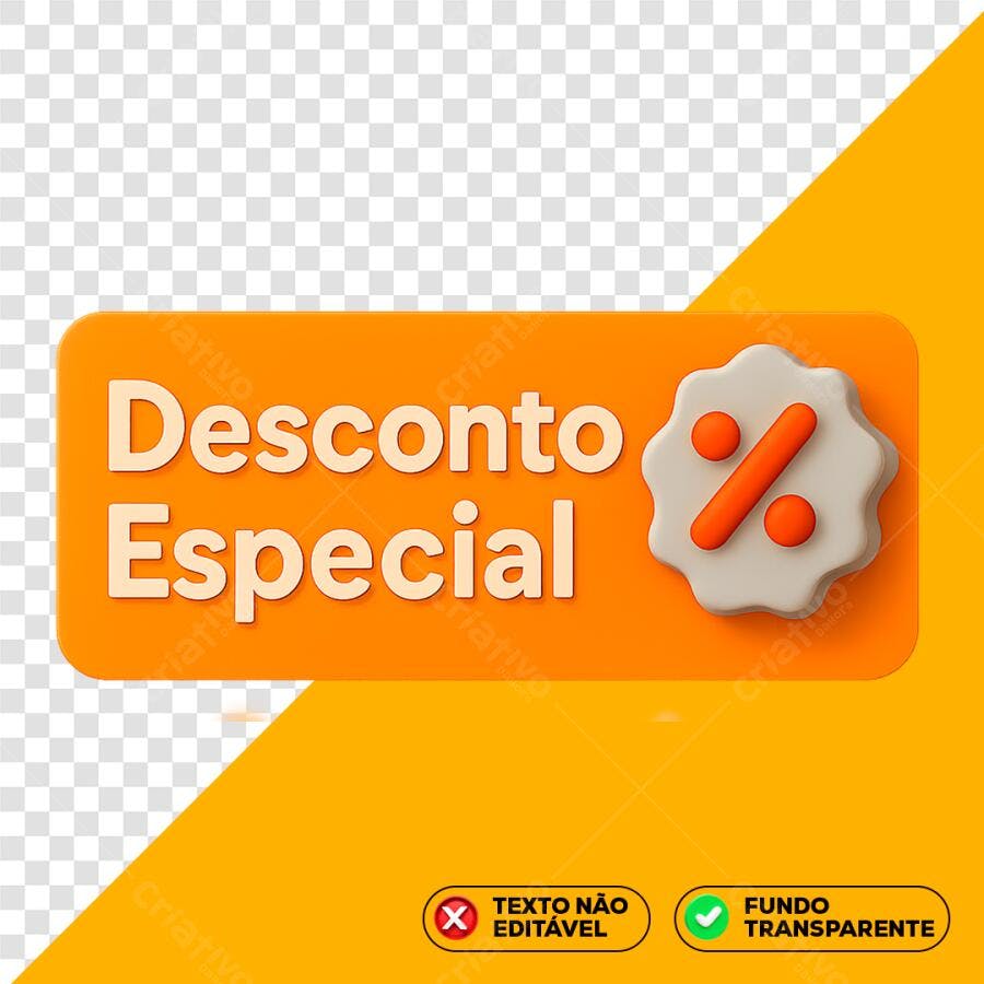 Banner Desconto Especial PNG com fundo transparente