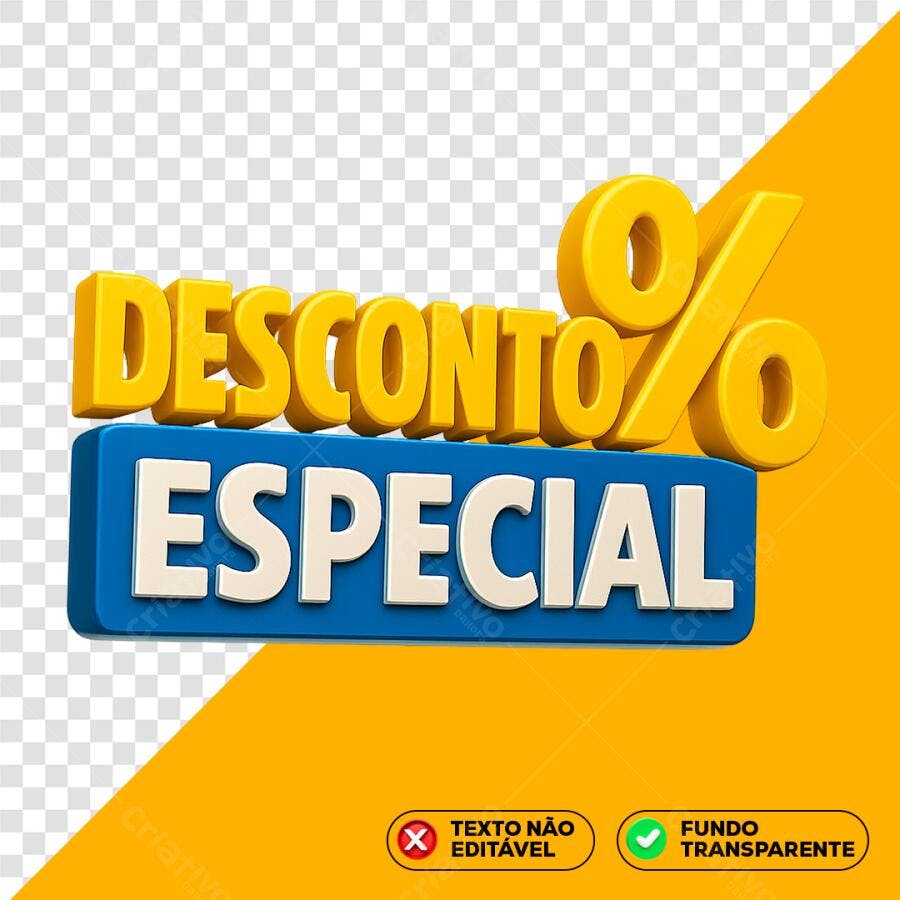Banner Desconto Especial PNG com fundo transparente