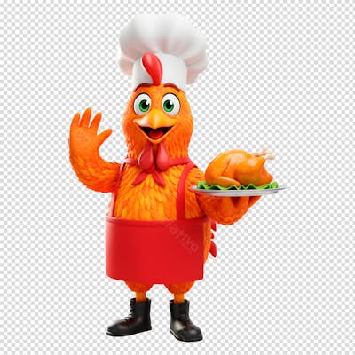 Mascote Frango 3D