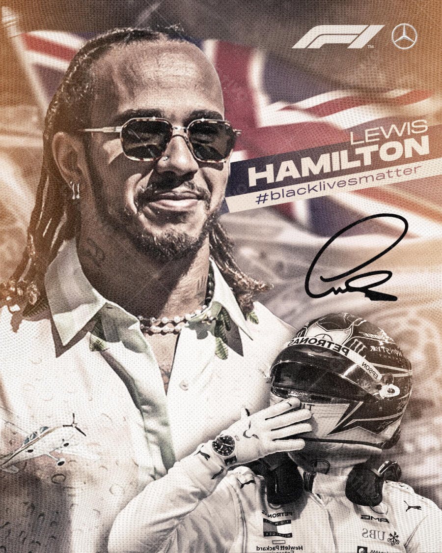 Poster Lewis Hamilton #BlackLivesMatter PSD Editável