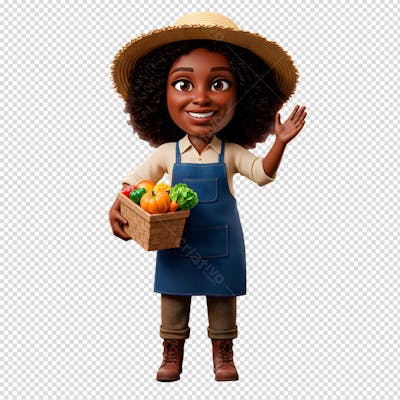 Mascote menina do campo