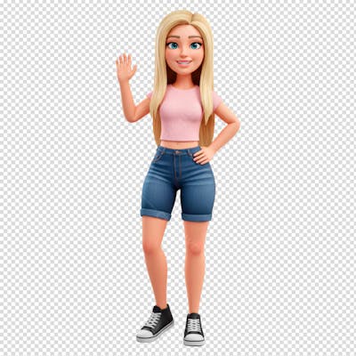 Menina loira mascote