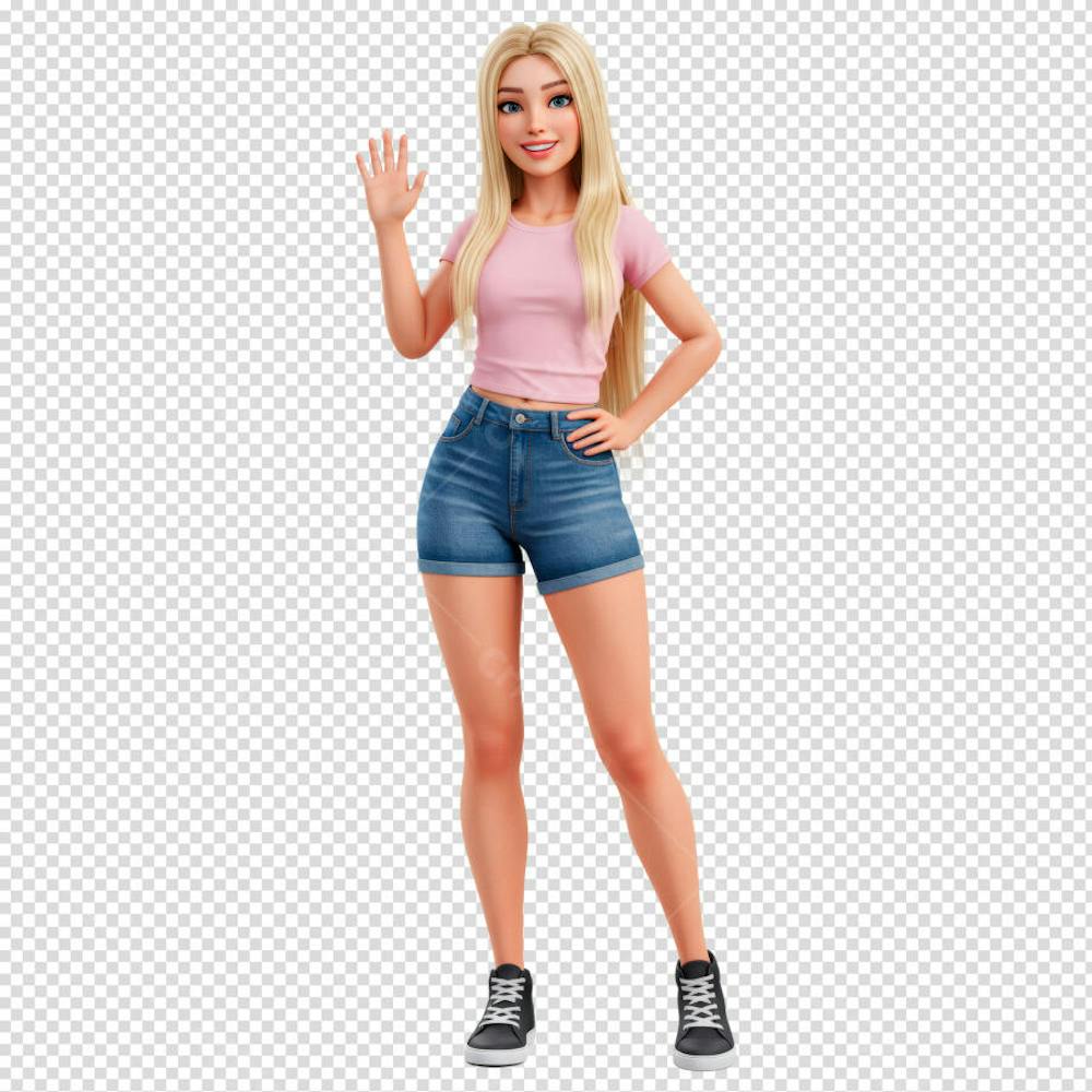 Mascote menina loira