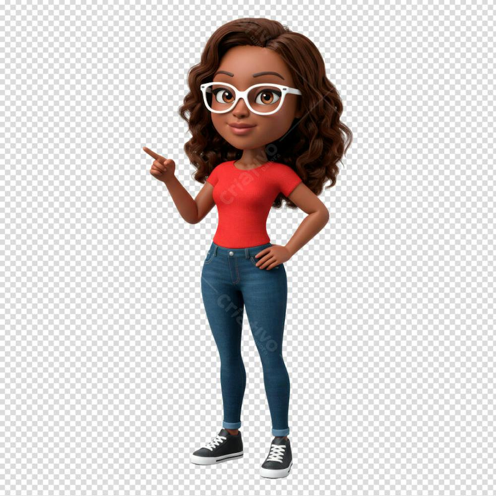 Mascote menina morena