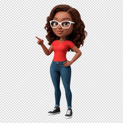 Mascote menina morena
