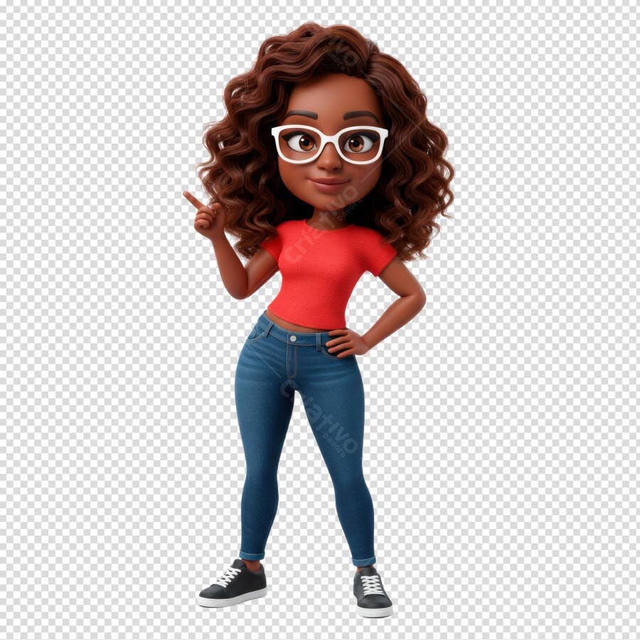 Avatar Feminino para Redes Sociais PSD Editável
