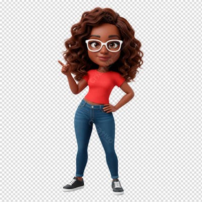 Mascote Menina morena