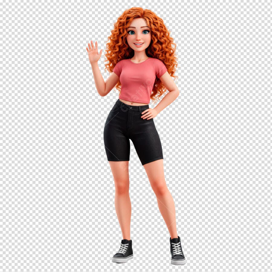 PSD Personagem Feminina para Redes Sociais PSD Editável