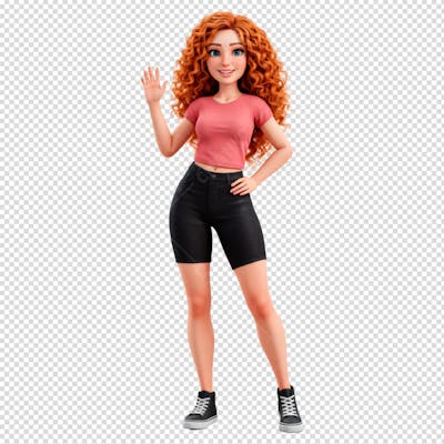 Mascote menina ruiva