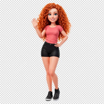 Mascote menina ruiva