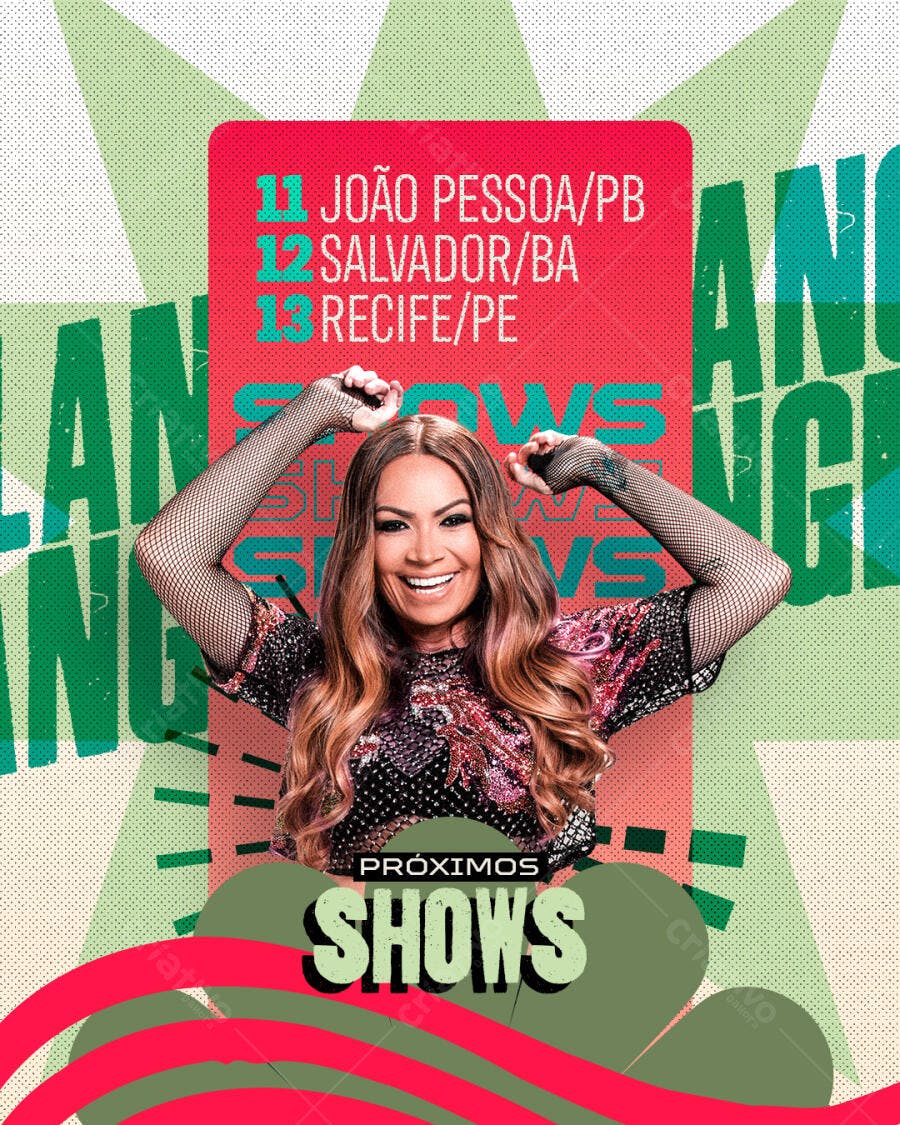 Flyer para Shows de Música PSD Editável