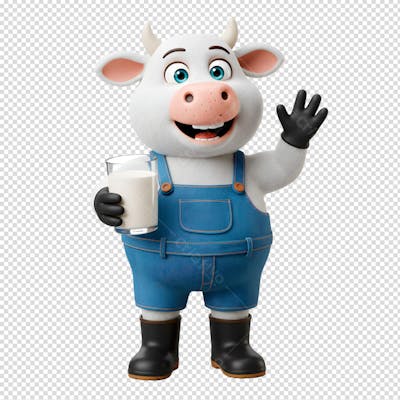 Mascote vaca PNG