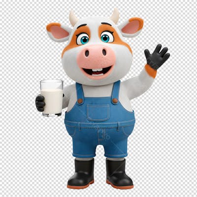 Mascote 3d vaca