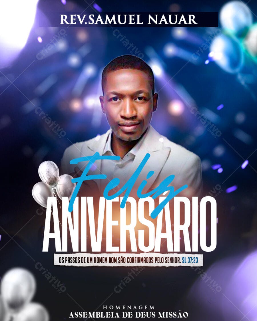 Flyer Aniversário Igreja PSD Editável