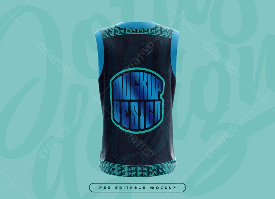 Mockup Camiseta Basquete Azul e Preto