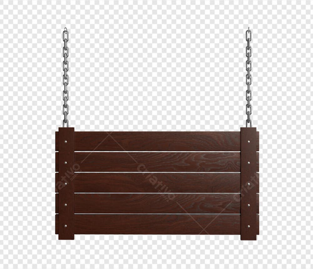 BANNER DE MADEIRA PENDURADA COM CORRENTE 2