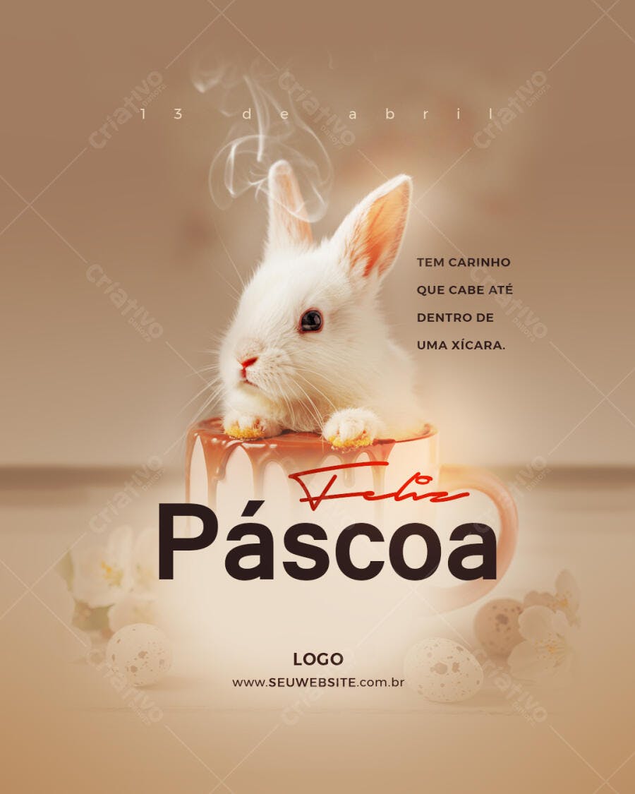 Flyer Páscoa PSD Editável
