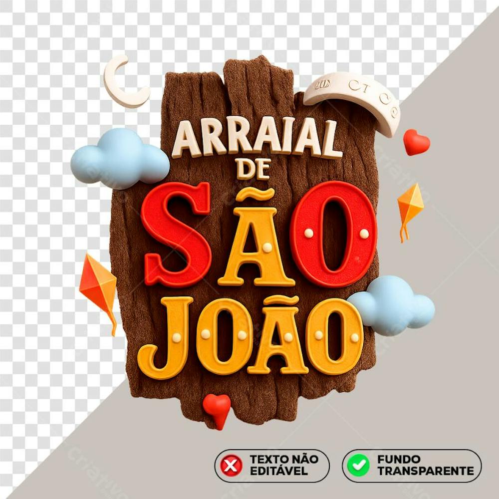 Selo 3D de Arraial São João - Festa Junina