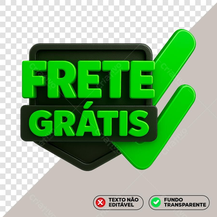 Selo Frete Grátis PNG com fundo transparente