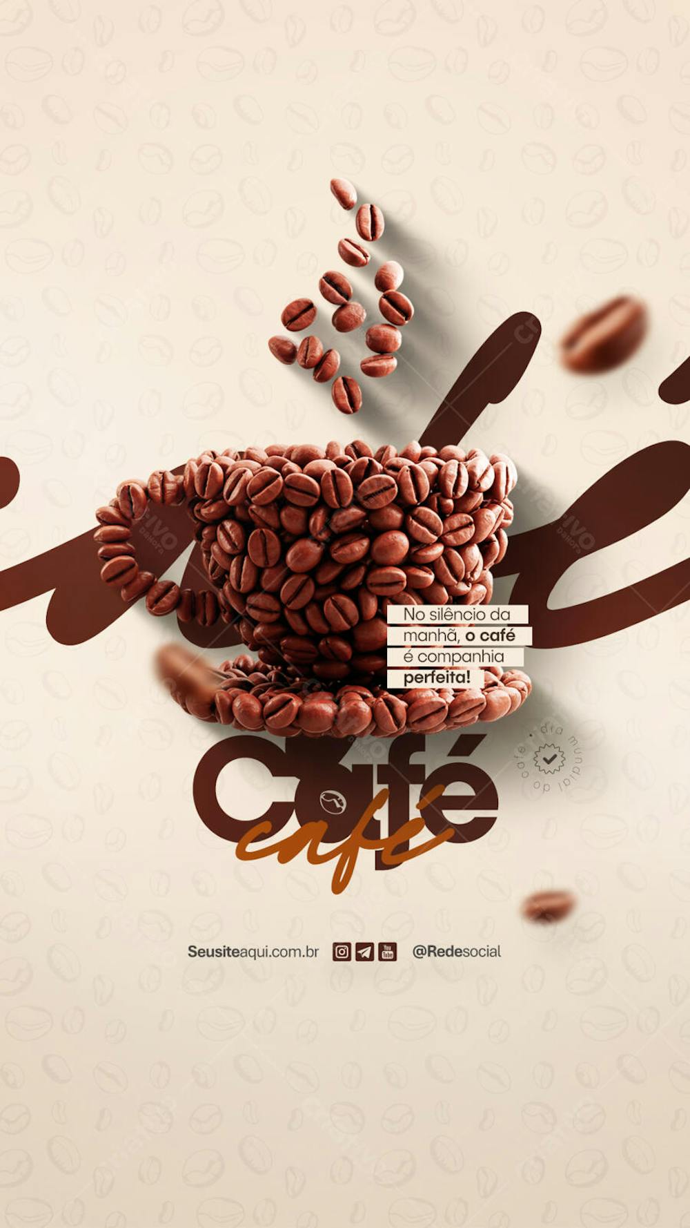 Dia Mundial do Café 14 de Abril Social Media PSD Editável (2)