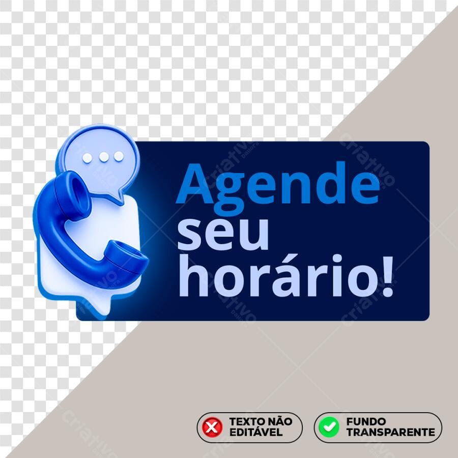 Botão Agende seu horário | Fundo transparente PNG