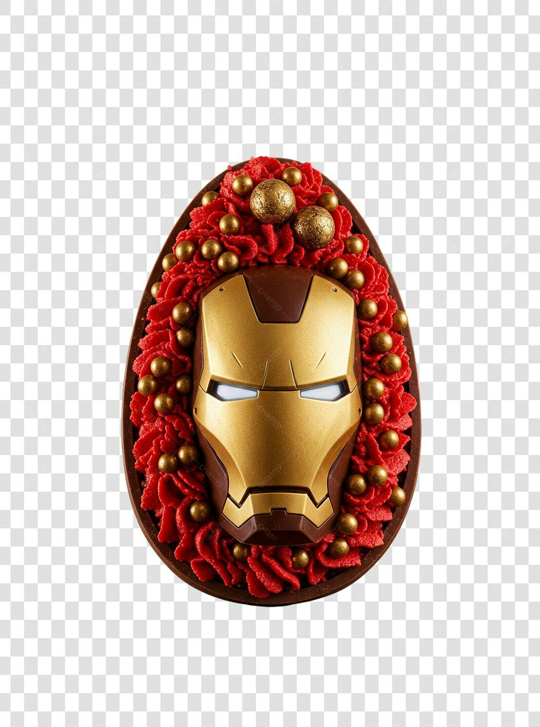 Banner Páscoa Iron Man PNG com fundo transparente