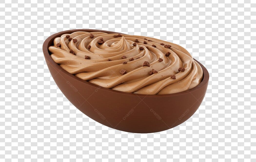 Mockup Ovo de Páscoa Chocolate PNG com fundo transparente