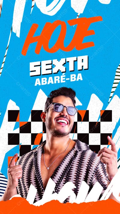 FLYER AGENDA DE SHOWS STORY PSD EDITAVEL
