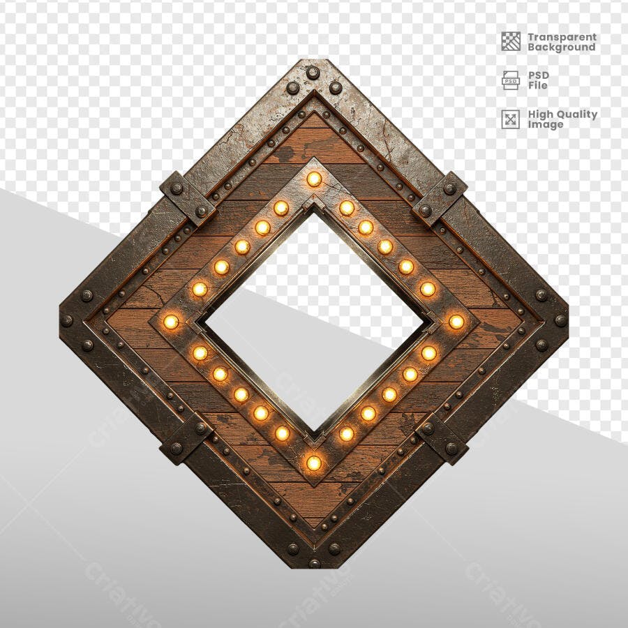 Moldura de Luz Industrial PSD Editável