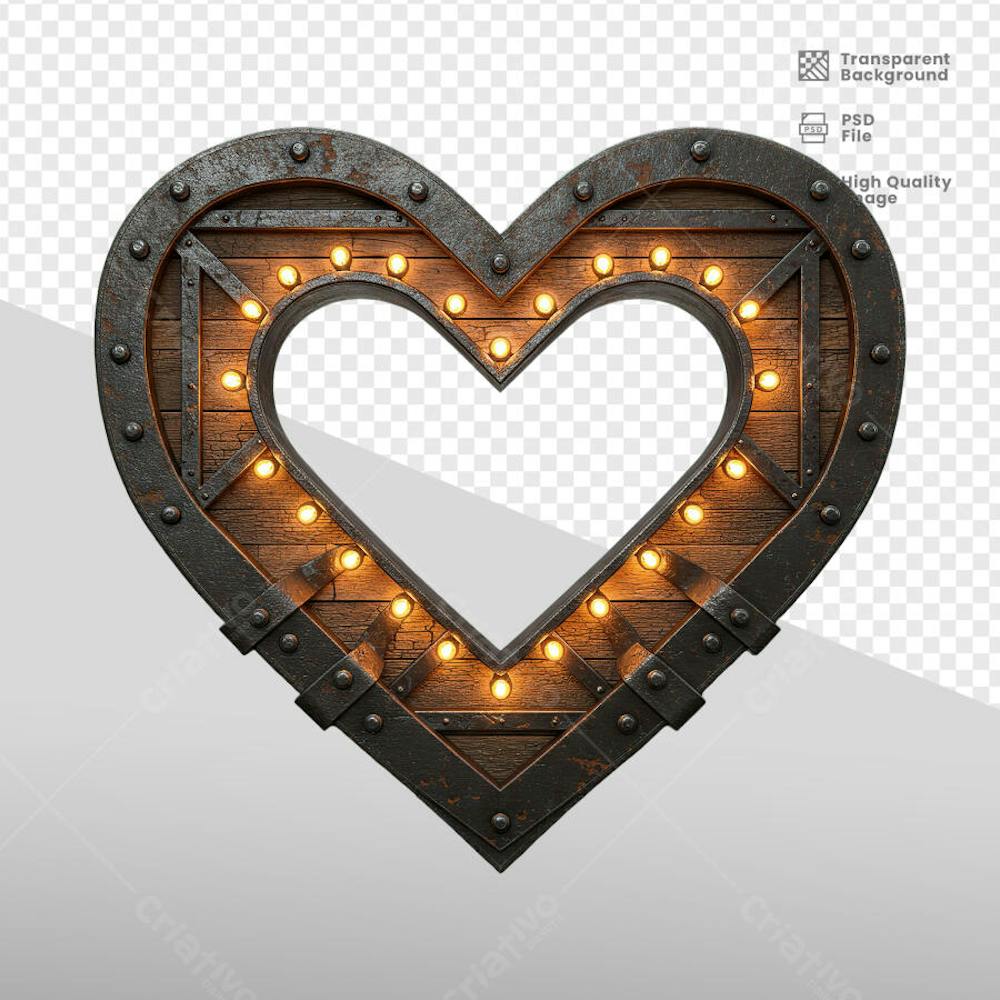 ELEMENTOS 3D RUSTICO MADEIRA E FERRO 5