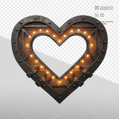 ELEMENTOS 3D RUSTICO MADEIRA E FERRO 5
