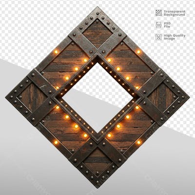 ELEMENTOS 3D RUSTICO MADEIRA E FERRO 6