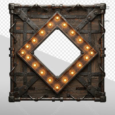 ELEMENTOS 3D RUSTICO MADEIRA E FERRO 8