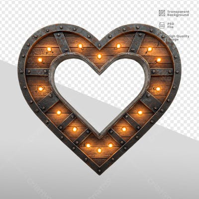 ELEMENTOS 3D RUSTICO MADEIRA E FERRO 11