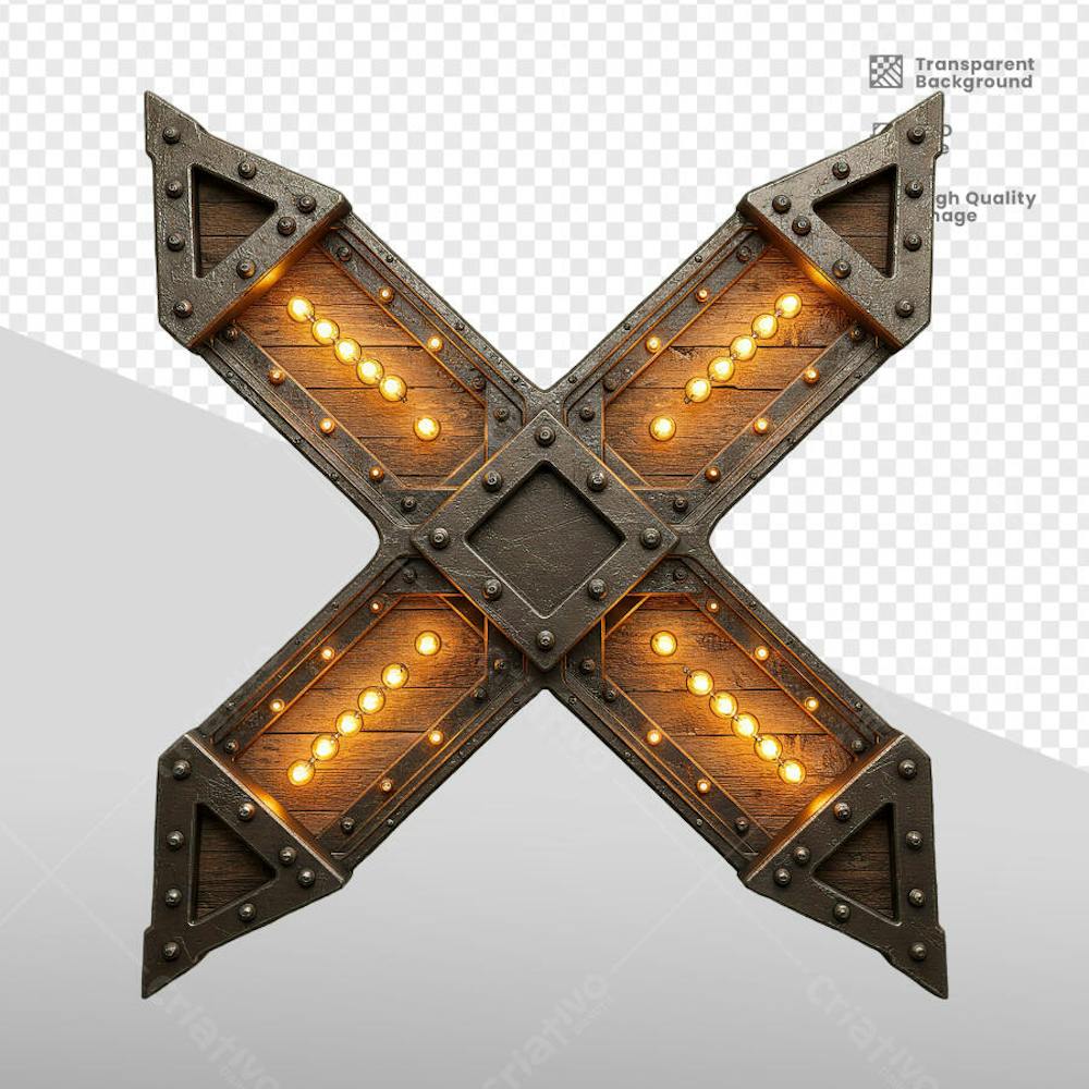 ELEMENTOS 3D RUSTICO MADEIRA E FERRO 17